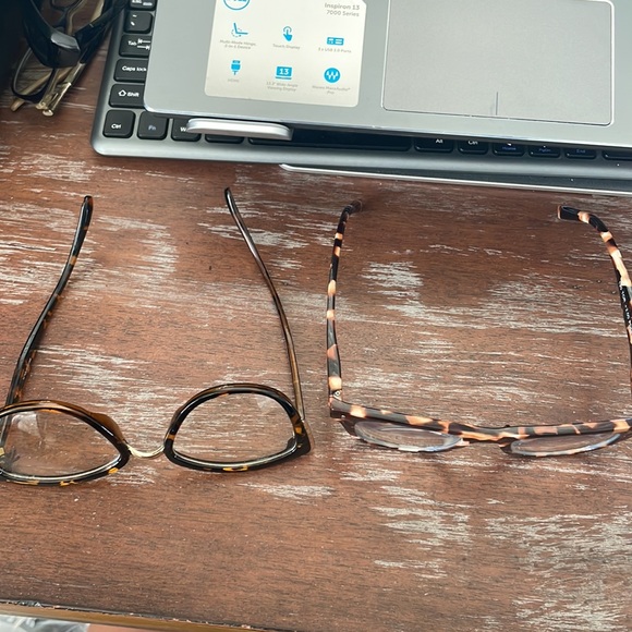 Set of 2 brown tortoise glasses 1 clear lens NWT the other are+2.00 blue light - Picture 16 of 16